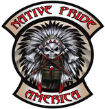 Native Pride Indian Skull Metal Sign