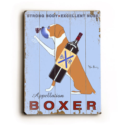 Appellation Boxer - Wood Wall Decor by Ken Bailey 12 X 16
