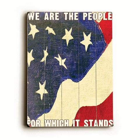 We Are The People - Wood Wall Decor by Lisa Weedn 12 X 16