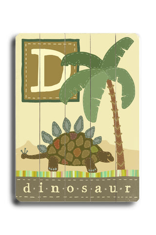 D Dinosaur - Wood Wall Decor by FLAVIA 12 X 16