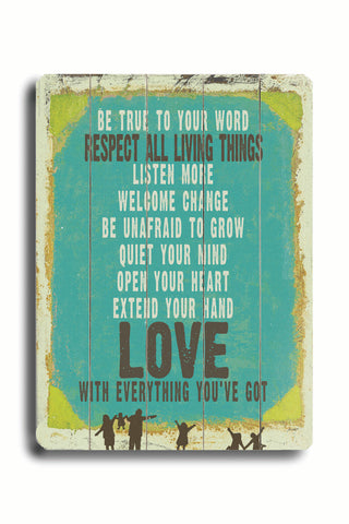 Love is Everything You've Got - Wood Wall Decor by Lisa Weedn 12 X 16