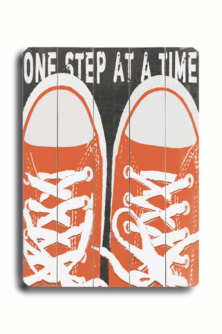 One Step at a Time - Wood Wall Decor by Lisa Weedn 12 X 16