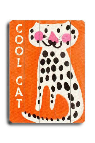 Cool Cat - Wood Wall Decor by Lisa Weedn 12 X 16