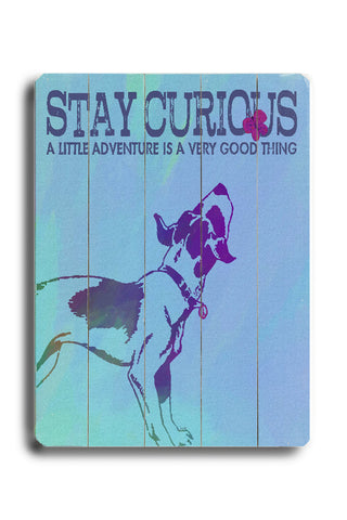 Stay curious - Wood Wall Decor by Lisa Weedn 12 X 16