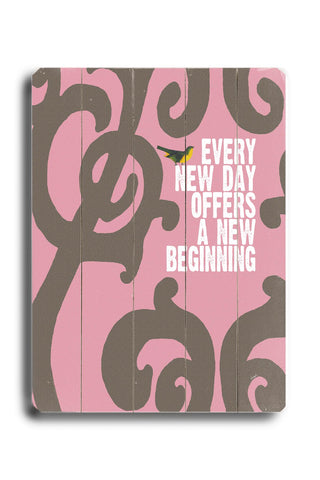 Every Day (Pink) - Wood Wall Decor by Lisa Weedn 12 X 16