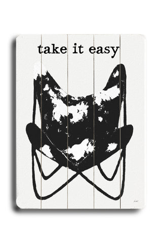Take it Easy - Wood Wall Decor by Lisa Weedn 12 X 16