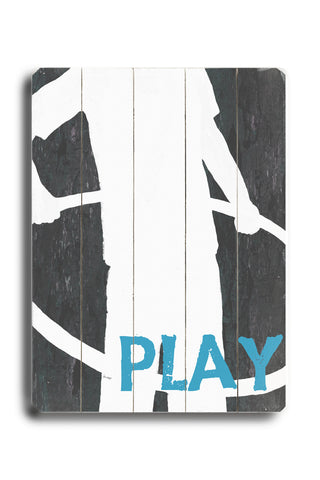 Play (Boy) - Wood Wall Decor by Lisa Weedn 12 X 16