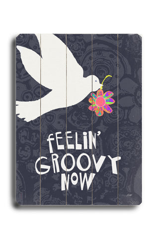Feelin' Groovy Now - Wood Wall Decor by Lisa Weedn 12 X 16