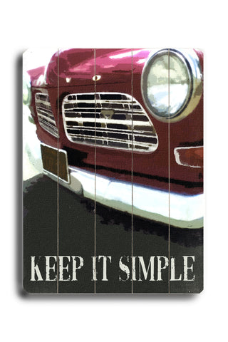 Keep it Simple - Wood Wall Decor by Lisa Weedn 12 X 16