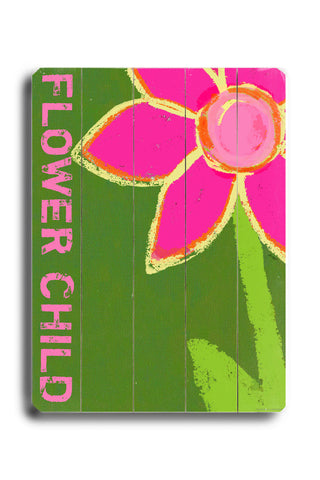 Flower child - Wood Wall Decor by Lisa Weedn 12 X 16