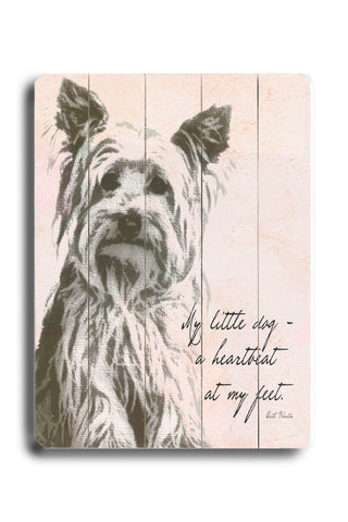 My little dog - Wood Wall Decor by Lisa Weedn 12 X 16