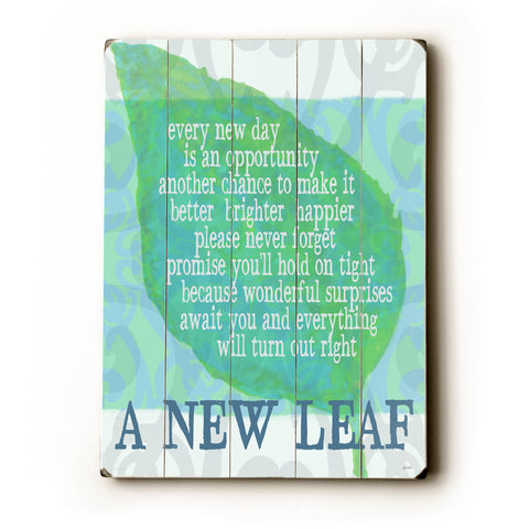 A new leaf - Wood Wall Decor by Lisa Weedn 12 X 16