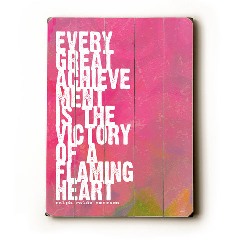 Every great achievement - Wood Wall Decor by Lisa Weedn 12 X 16