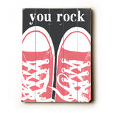 You rock Sneakers - Wood Wall Decor by Lisa Weedn 12 X 16