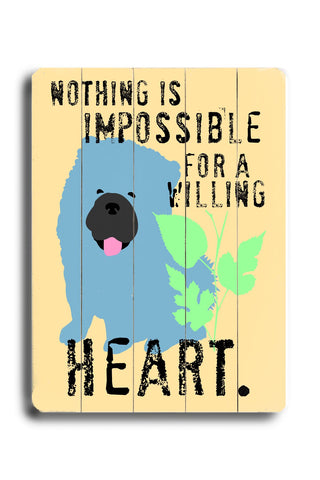 For a willing heart - Wood Wall Decor by Ginger Oliphant 12 X 16