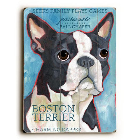 Boston Terrier Wood Wall Decor by Ursula Dodge