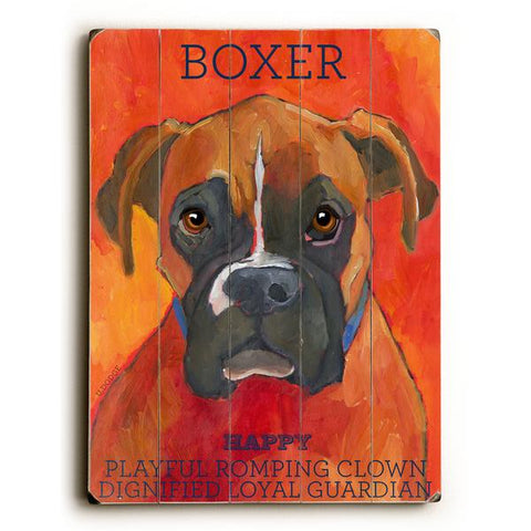 Boxer Wood Wall Decor by Ursula Dodge