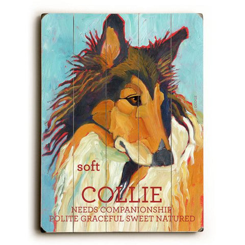 Collie Wood Wall Decor by Ursula Dodge