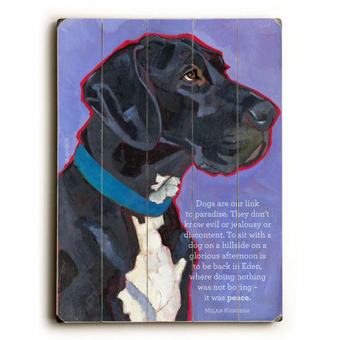 Dogs are our Link Wood Wall Decor by Ursula Dodge