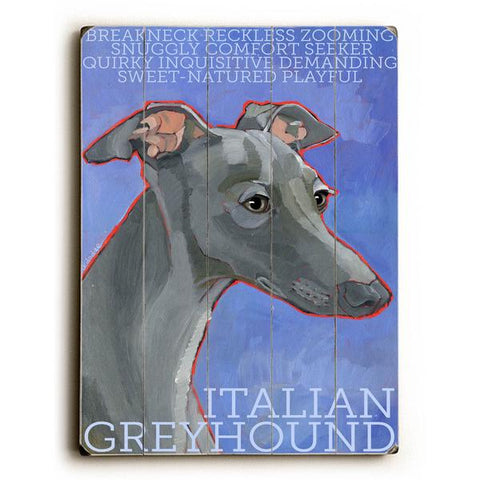 Italian Greyhound Wood Wall Decor by Ursula Dodge