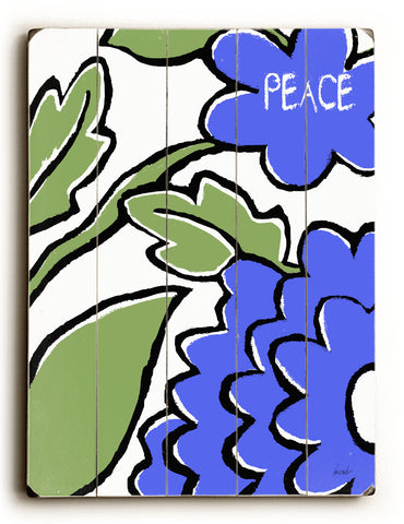 peace - Wood Wall Decor by Lisa Weedn 12 X 16