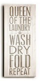 Queen of Laundry - Wood Wall Decor by Dallas Drotz 10 X 24