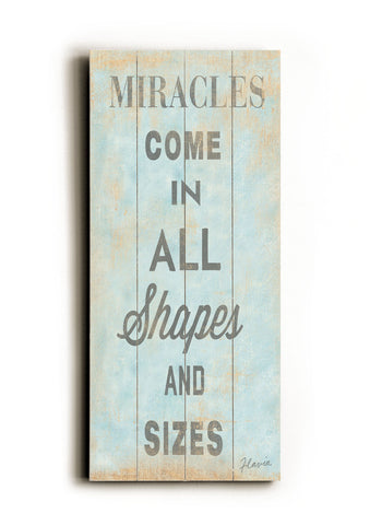 Miracles Come -  Wood Wall Decor by FLAVIA 10 X 24
