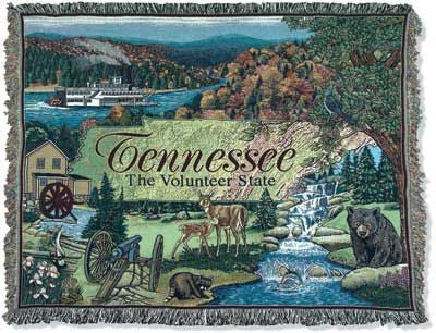 State Of Tennessee Tapestry Throw