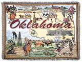 State Of Oklahoma Tapestry Throw