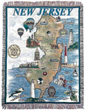 State Of New Jersey Tapestry Throw