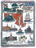 Maryland Land Of Pleasant Tapestry Throw