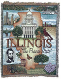 State Of Illinois Tapestry Throw