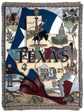 State Of Texas Tapestry Throw