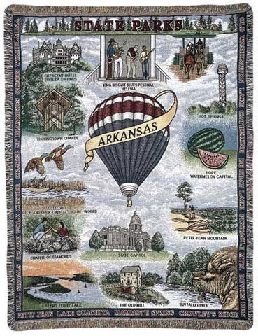 State Of Arkansas Tapestry Throw