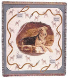 Airedale Terrier Tapestry Throw