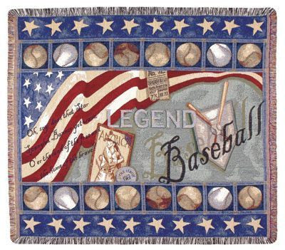 Baseball Legend Mid-Size Tapestry Throw