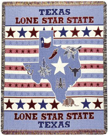 Texas Lone Star State Mid-Size Tapestry Throw