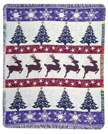 Reindeer Games Mid-Size Two Layer Throw