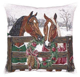 Horses Holiday Pillow