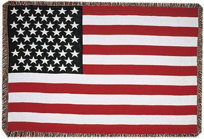 United States Flag Full-Size Three Layer Throw