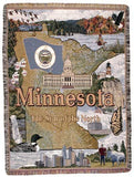 State Of Minnesota Tapestry Throw