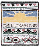 Faith, Hope & Love 2 1/2 Layer Mid-Size Throw