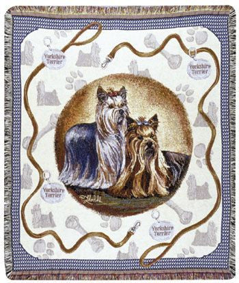 Yorkshire Terrier Mid-Size Tapestry Throw