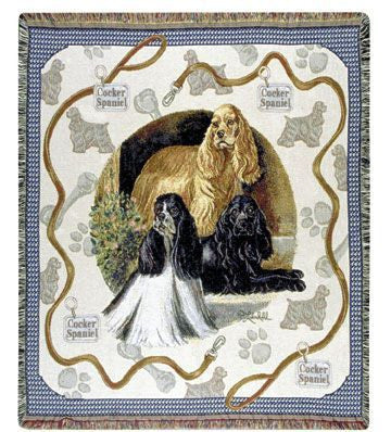 Cocker Spaniel Mid-Size Tapestry Throw