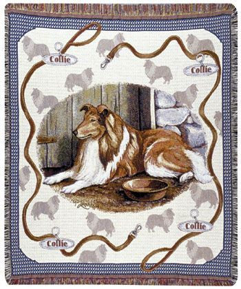 Collie Mid-Size Tapestry Throw