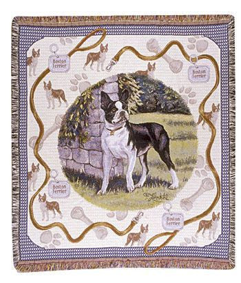 Boston Terrier Mid-Size Tapestry Throw