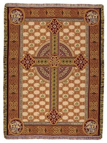 Celtic Cross Tapestry Throw