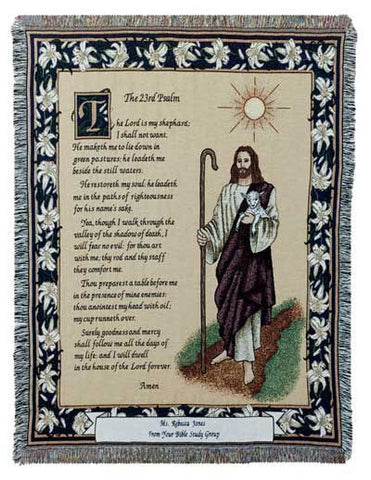 23Rd Psalm Tapestry Throw