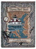 Thomas Point Shoals Lighthouse Mid-Size Tapestry Throw