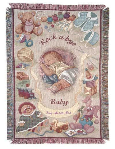 Rock A Bye Baby Mini Tapestry Throw